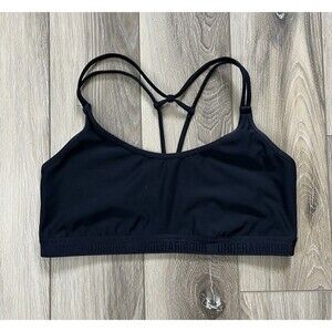 Under Armour Black Athletic Strappy Sports Bra Womens Sz Medium